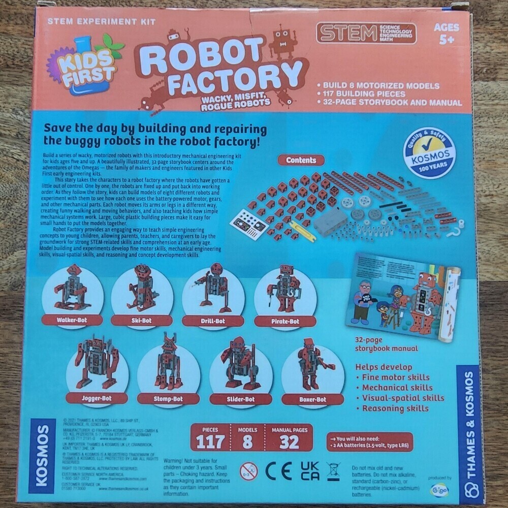 Thames & Kosmos Kids First Robot Factory STEM Motorized Kit Multicolor 117 Pcs - Picture 4 of 4